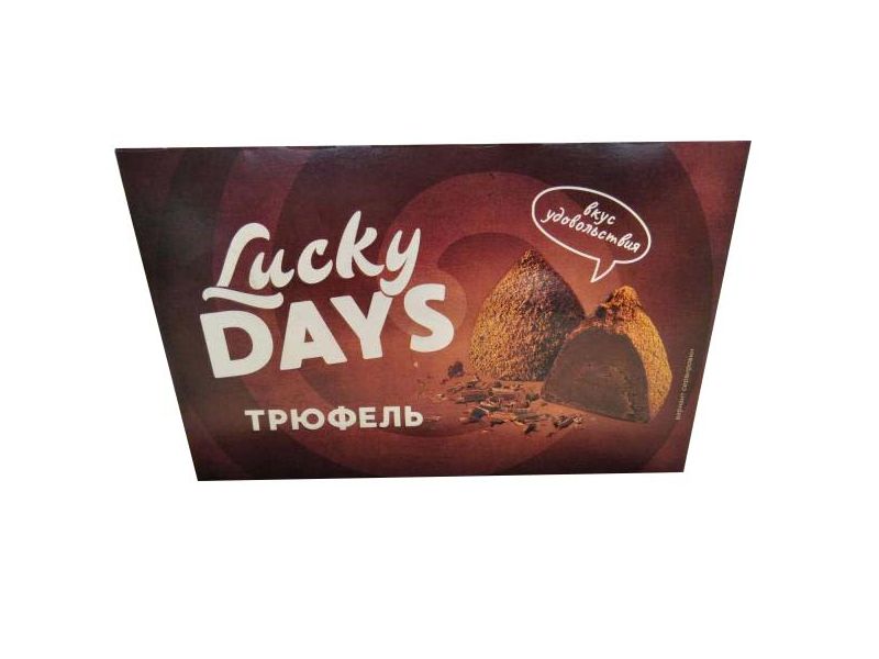 фото Конфеты шоколадные lucky days трюфель с фундуком 150 г