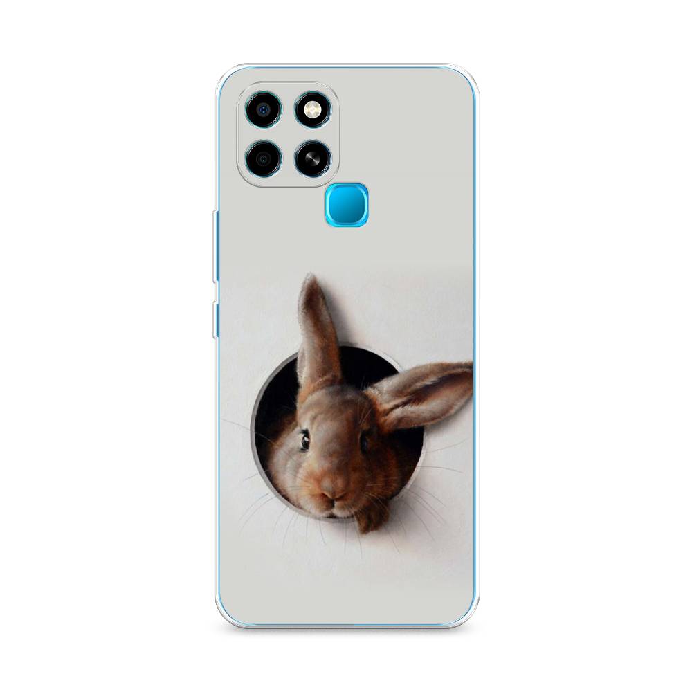 

Чехол для Infinix smart 6 "Любопытный кролик", Серый;коричневый, 3101050-1