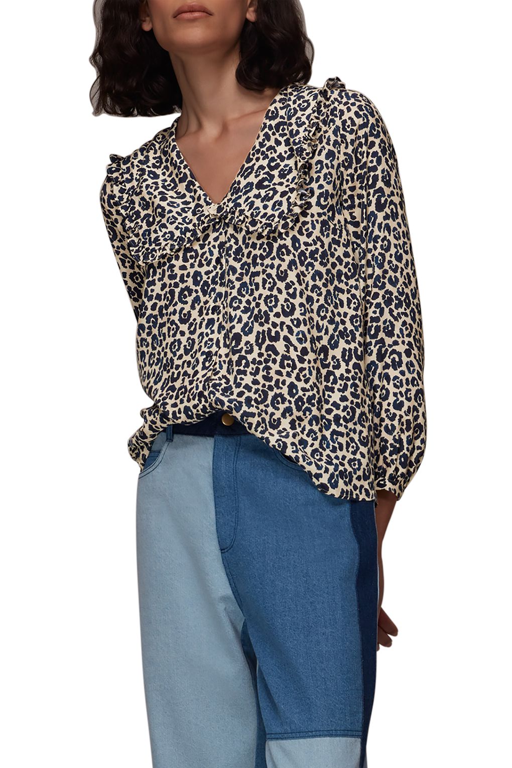 

Блуза женская WHISTLES 34154 коричневая 10, 34154