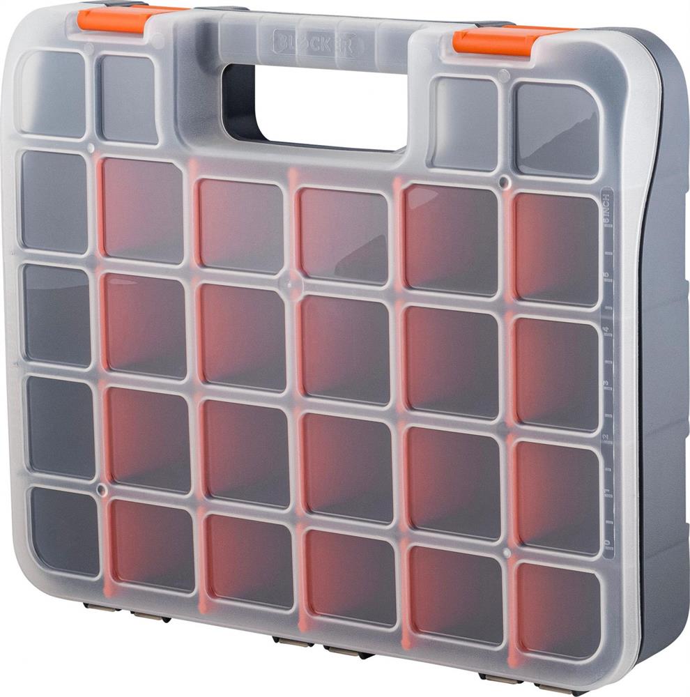 Органайзер для мелочей Blocker Expert 15, серо-свинцовый/оранжевый BR383610026 пластиковая коробка для хранения швейных ниток crafty tailor