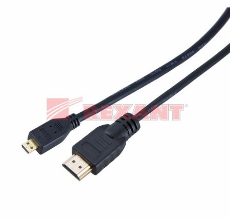 

Шнур HDMI - micro HDMI gold, 1.5m REXANT...