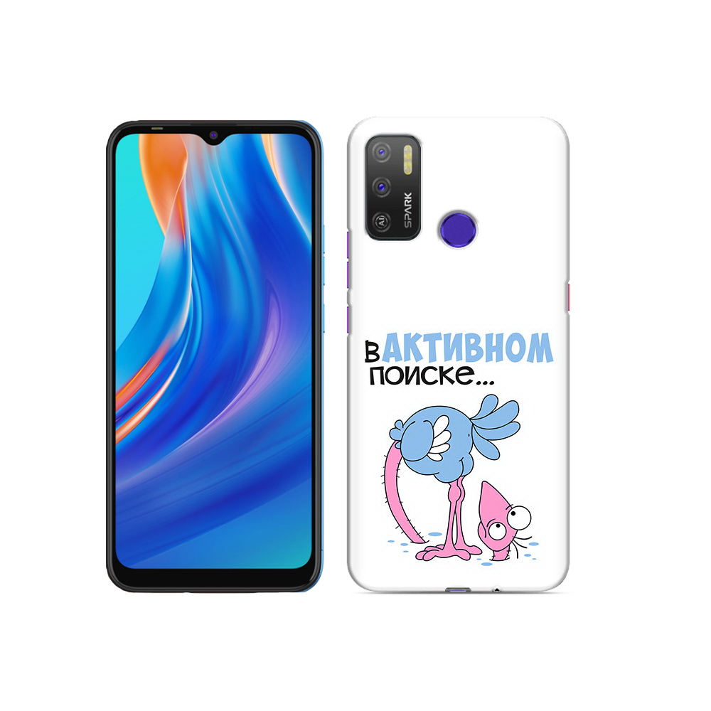 

Чехол MyPads Tocco для Tecno Spark 5 Air в активном поиске, Прозрачный, Tocco