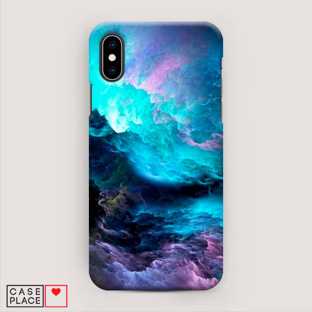 

Пластиковый чехол "Бирюзовое небо" на Apple iPhone X (10), 11020-3