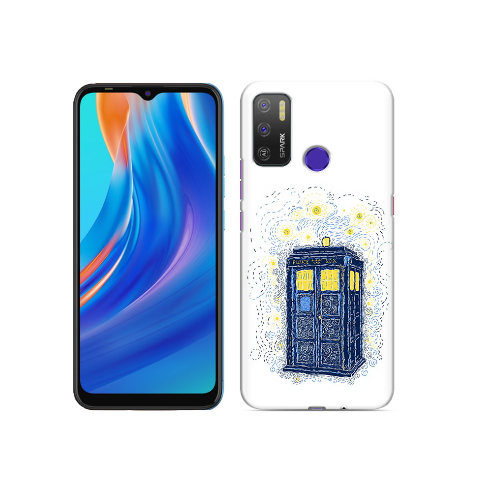 

Чехол MyPads Tocco для Tecno Spark 5 Air будка рисунок, Прозрачный, Tocco