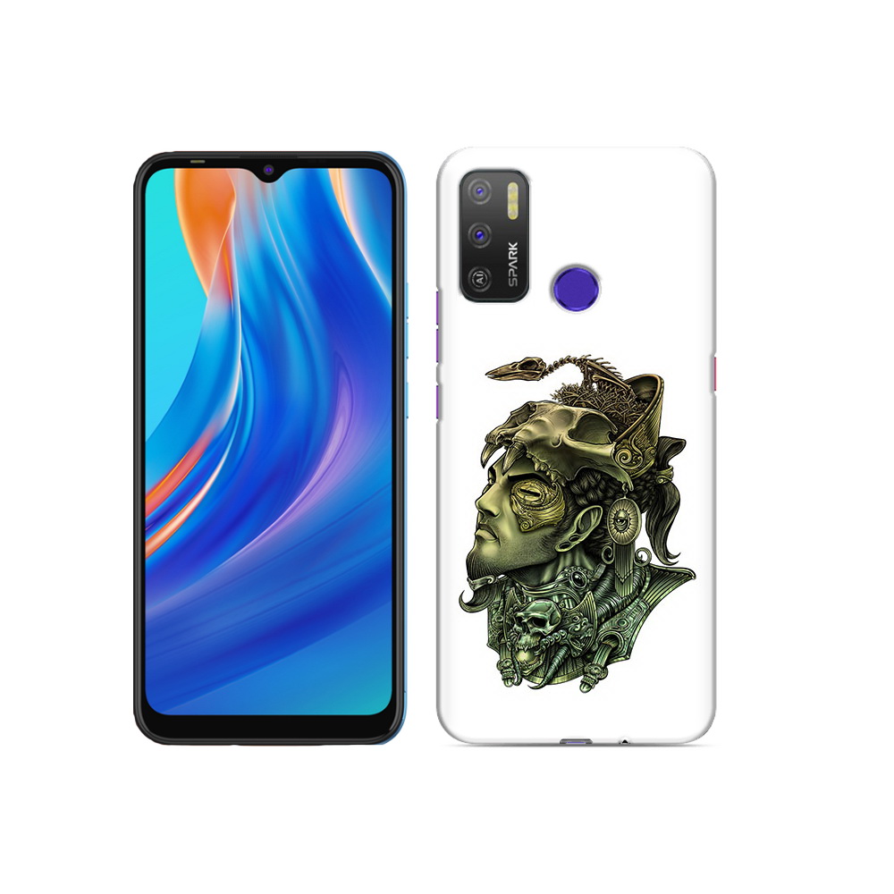 

Чехол MyPads Tocco для Tecno Spark 5 Air бронзовый воин, Прозрачный, Tocco