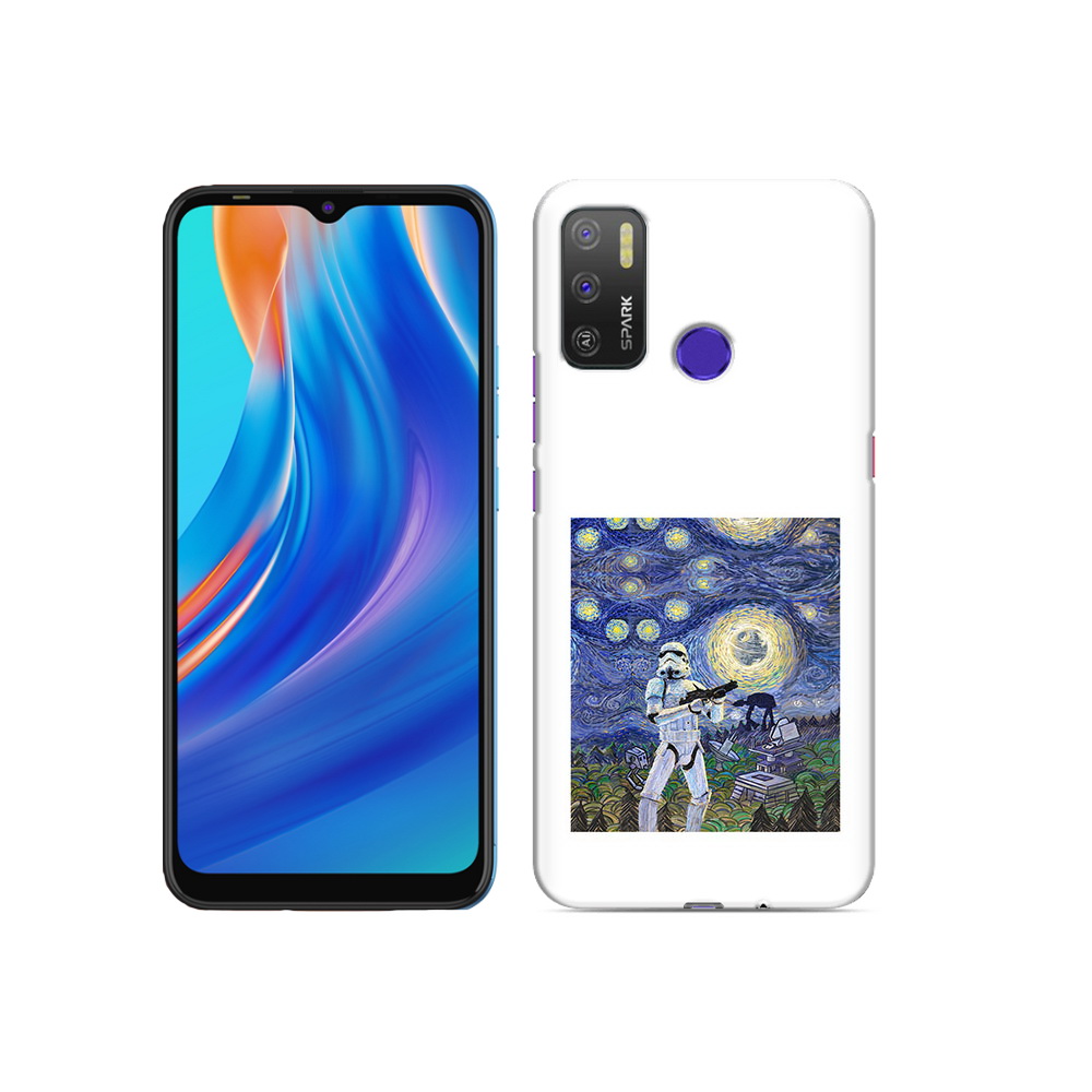 

Чехол MyPads Tocco для Tecno Spark 5 Air star wars звездная ночь, Прозрачный, Tocco