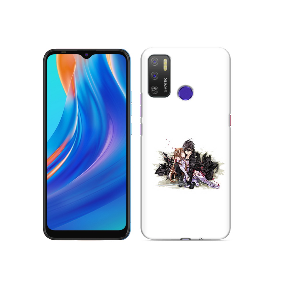 

Чехол MyPads Tocco для Tecno Spark 5 Air аниме асуна, Прозрачный, Tocco