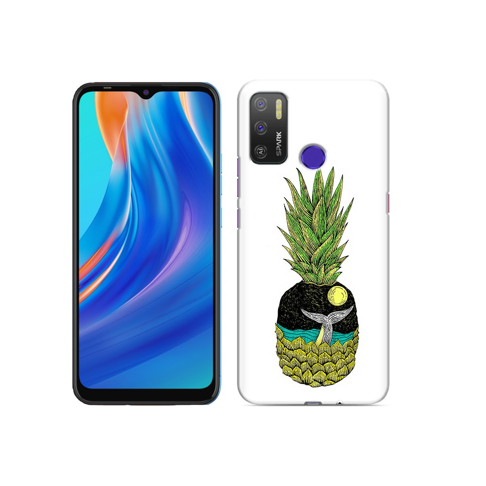 

Чехол MyPads Tocco для Tecno Spark 5 Air ананас с китом, Прозрачный, Tocco