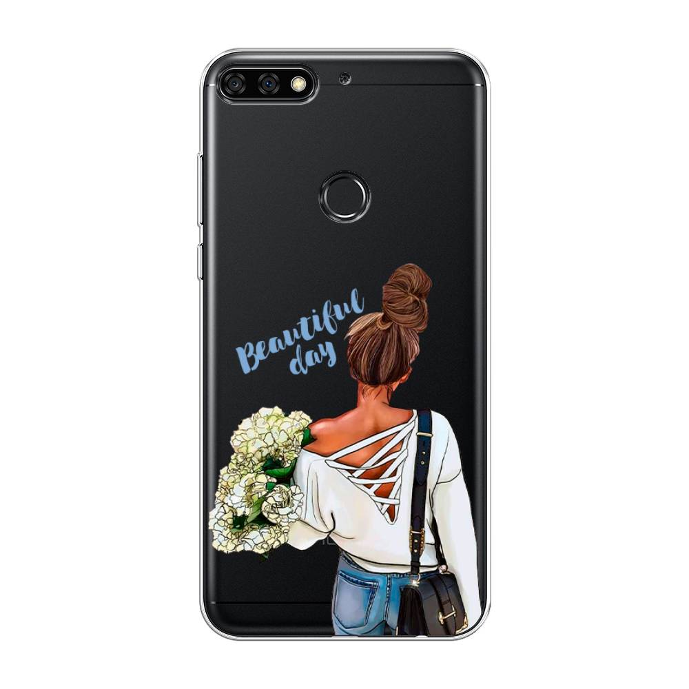 

Чехол Awog на Honor 7C Pro "Beautiful day vector", Коричневый;белый;зеленый, 65550-6