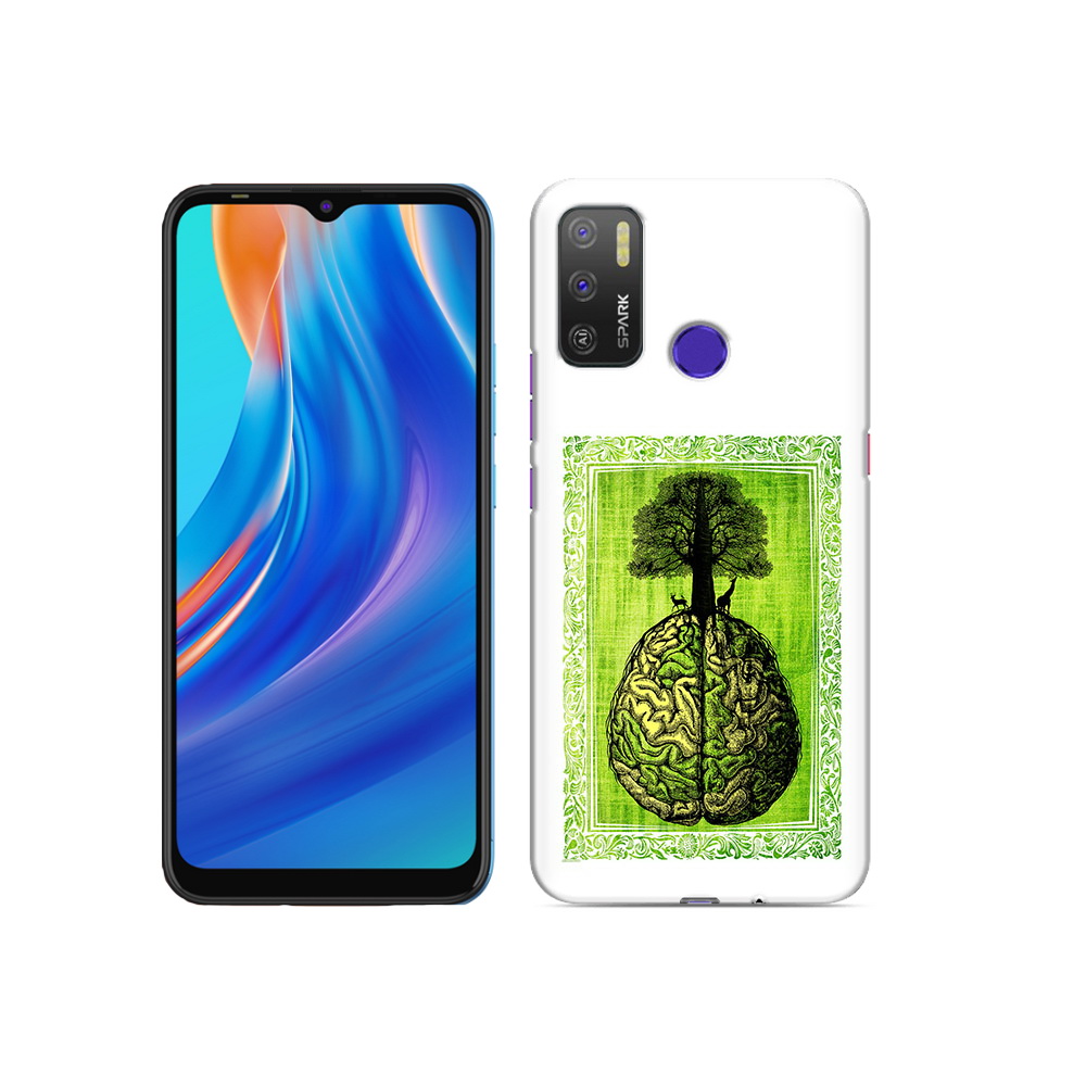 

Чехол MyPads Tocco для Tecno Spark 5 Air абстракция здоровый мозг, Прозрачный, Tocco
