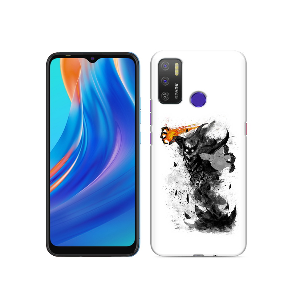 

Чехол MyPads Tocco для Tecno Spark 5 Air nevermore черно белый, Прозрачный, Tocco