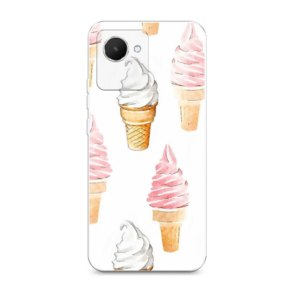 

Силиконовый чехол "Нарисованное мороженое" на Realme C30, Разноцветный, 2510550-10