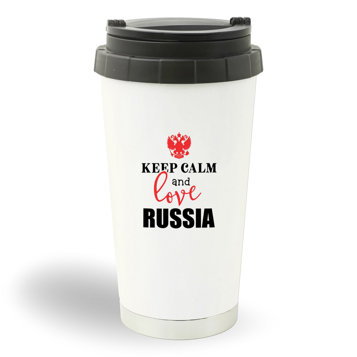 

Термостакан белый CoolPodarok Keep calm