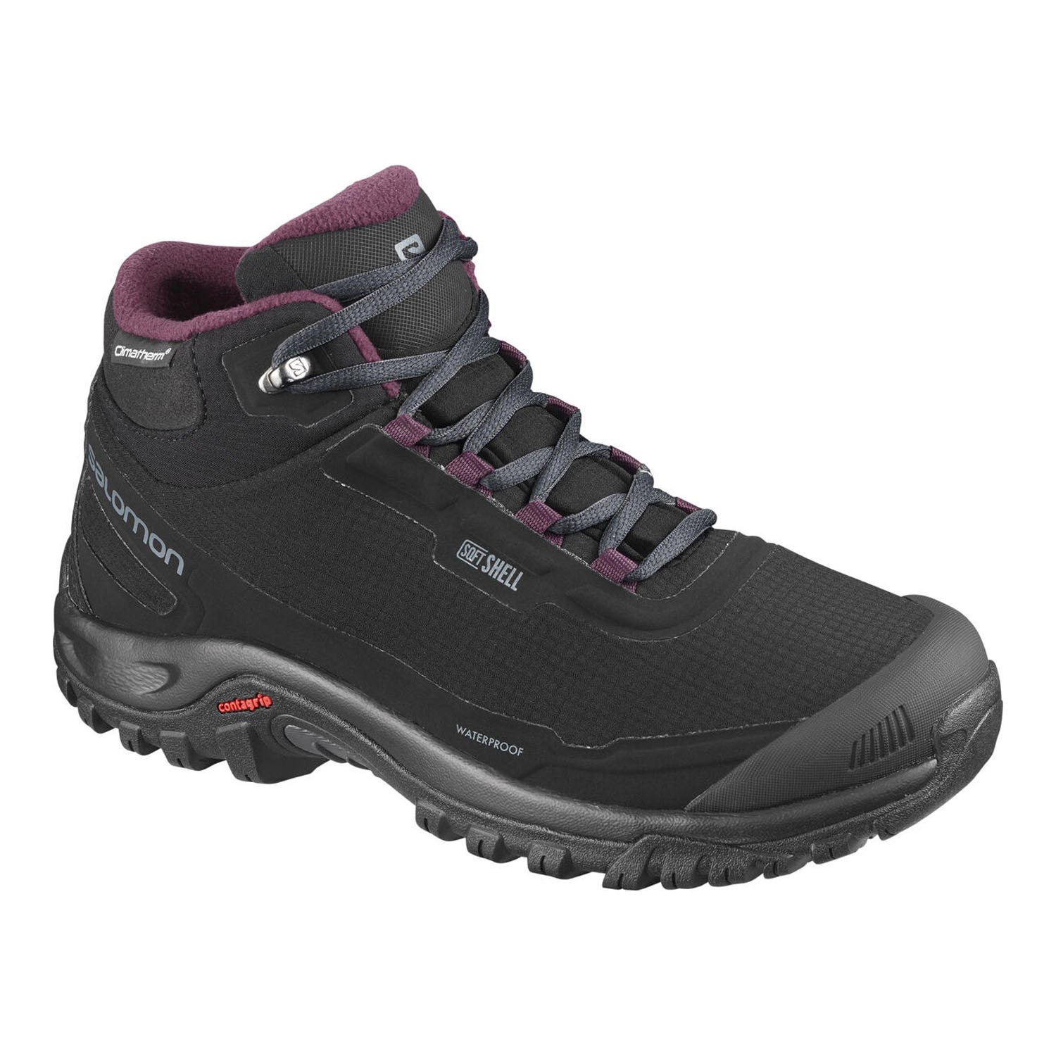 Ботинки Salomon Shelter Cs Wp W, black/ebony/wine tasting, 7 UK