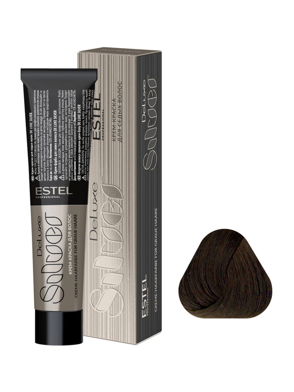 Краска для волос Estel Professional De Luxe Silver 6/0 Темно-русый 60 мл