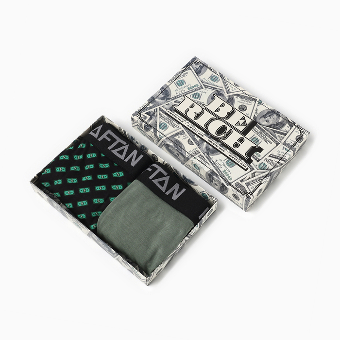 Комплект трусов мужских KAFTAN Be Rich зеленых 56 RU