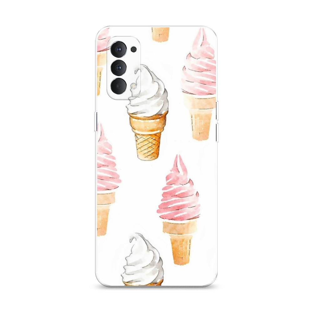 

Чехол Awog на Oppo Reno 4 4G "Нарисованное мороженое", Разноцветный, 259450-10