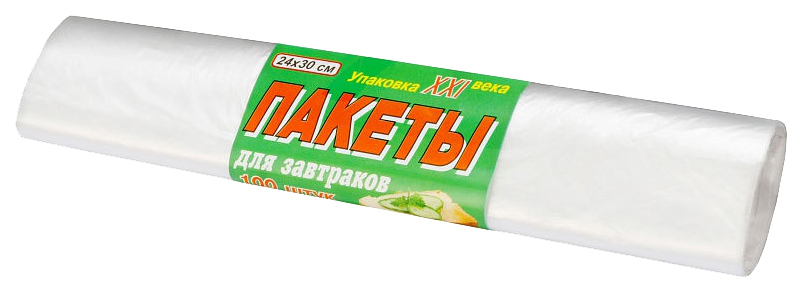 

Пакеты для завтраков 24х30см 5,7мкм 100шт/уп, 82404