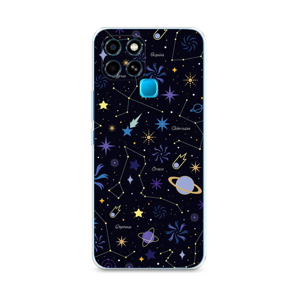 

Чехол для Infinix smart 6 "Цветной космос", Желтый, 3101050-2