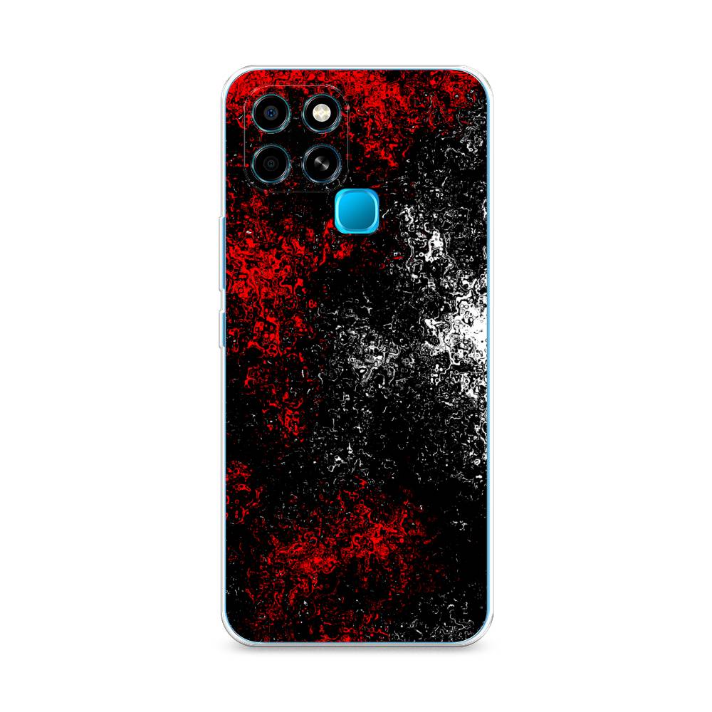 

Чехол для Infinix smart 6 "Монотипия", Красный;черный;белый, 3101050-3