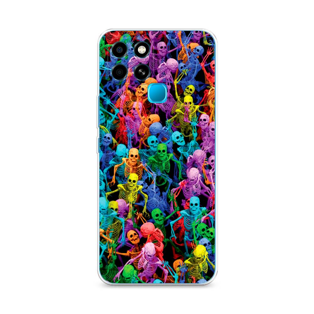 

Чехол для Infinix smart 6 "Вечеринка скелетов", Фиолетовый;желтый;оранжевый, 3101050-6