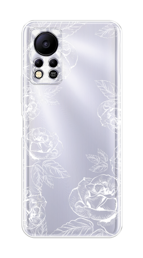 

Чехол на Infinix Hot 11S NFC "Розы графика", Черный;серый, 3100950-2