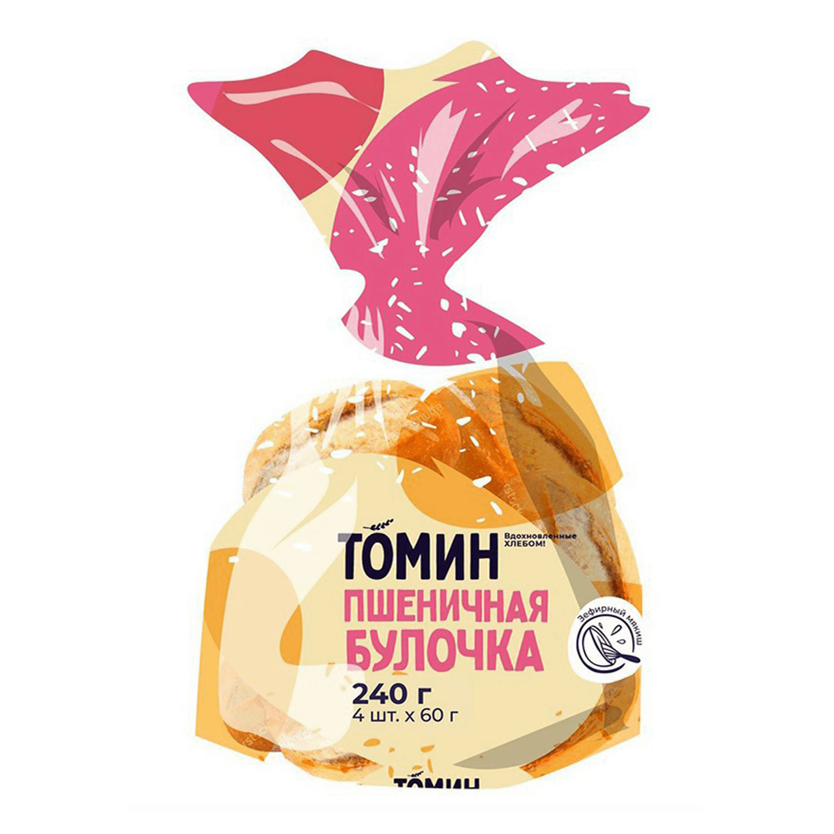 

Булочка Томин хлеб Пшеничная пшеничная 60 г х 4 шт