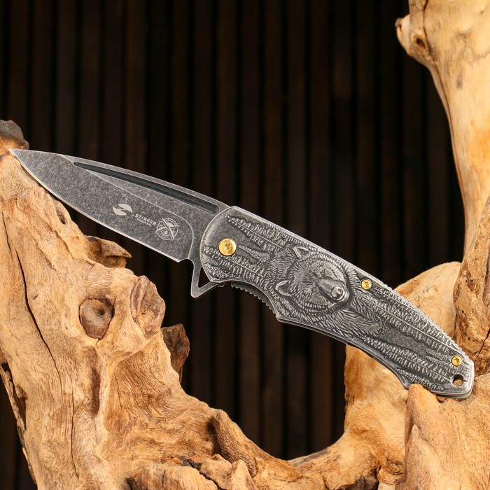 

Нож складной Stinger с клипом, 8 см, лезвие - 3Cr13, рукоять - сталь