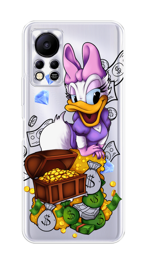 

Чехол на Infinix Hot 11S NFC "Rich Daisy Duck", Коричневый;белый;фиолетовый, 3100950-6