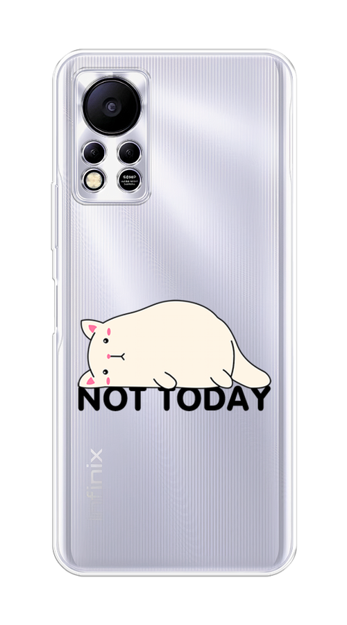 

Чехол на Infinix Hot 11S NFC "Cat not today", Белый;розовый;черный, 3100950-1