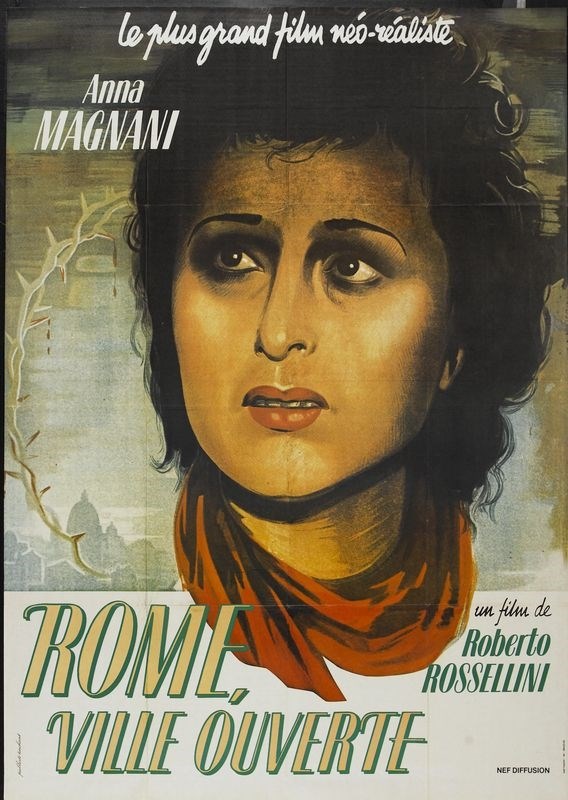

Постер к фильму "Рим, открытый город" (Roma citta aperta) 50x70 см