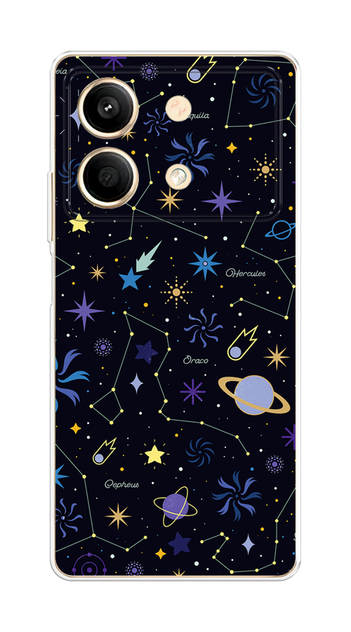 

Чехол на Poco X6 Neo "Цветной космос", Желтый, 321950-1