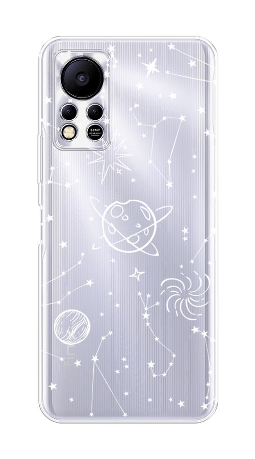 

Чехол на Infinix Hot 11S NFC "Планеты в космосе", Белый, 3100950-2