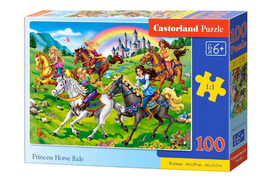 

Пазл Принцессы и лошади, 100 элементов Castorland