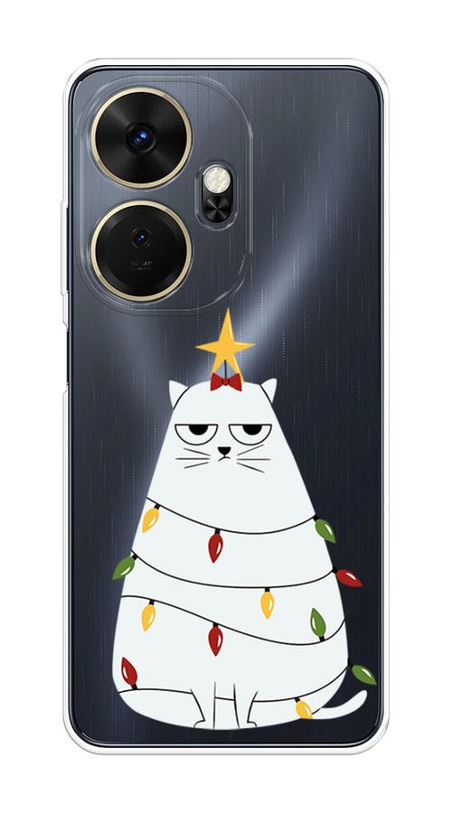 

Чехол на Itel P55 Plus 4G "Котик в гирлянде", Белый;красный;желтый, 3201950-1