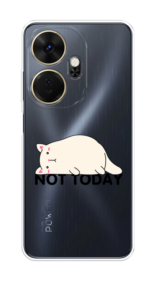 

Чехол на Itel P55 Plus 4G "Cat not today", Белый;розовый;черный, 3201950-1