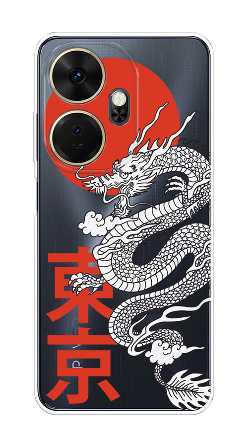 

Чехол на Itel P55 Plus 4G "Китайский дракон", Черный;красный;белый, 3201950-1