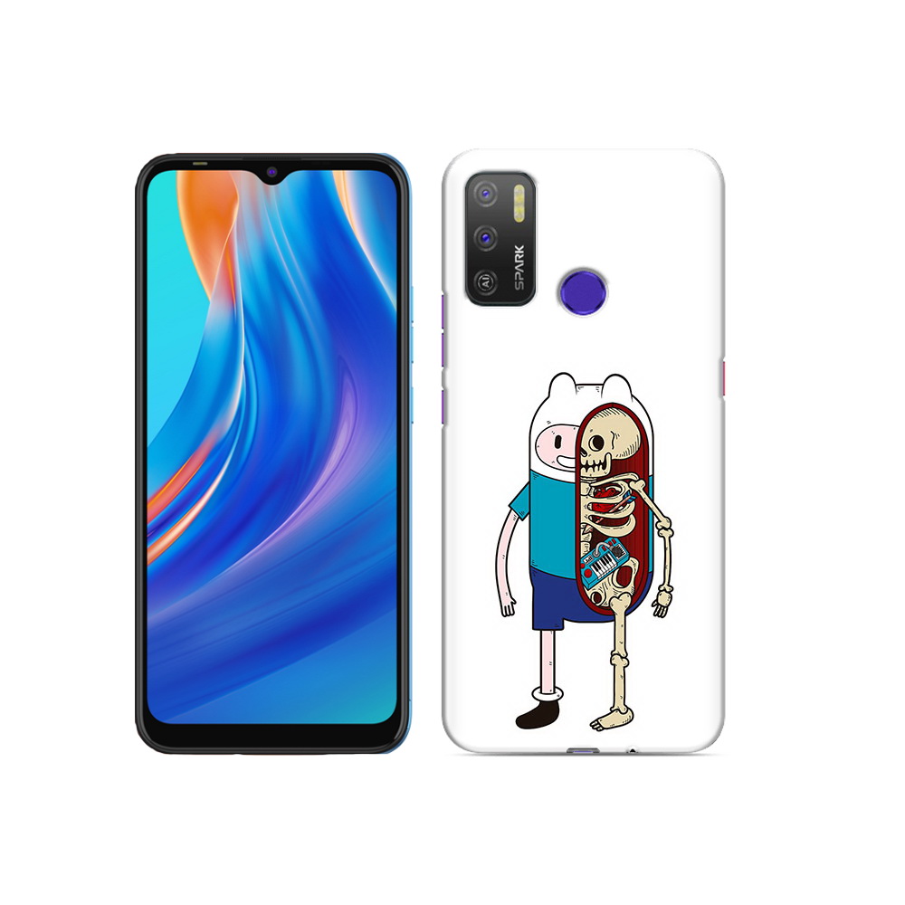 

Чехол MyPads Tocco для Tecno Spark 5 Air Финн скелет, Прозрачный, Tocco