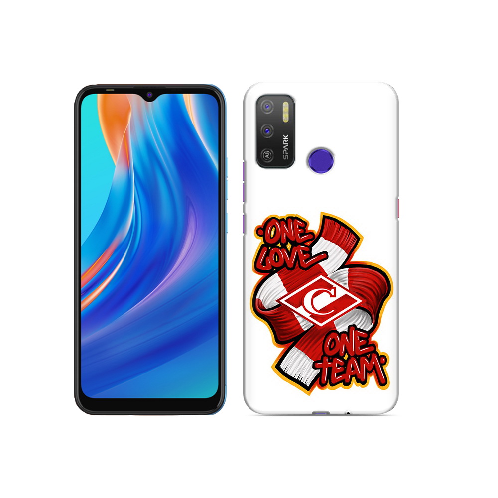 

Чехол MyPads Tocco для Tecno Spark 5 Air ФК спарак 1 любовь, Прозрачный, Tocco