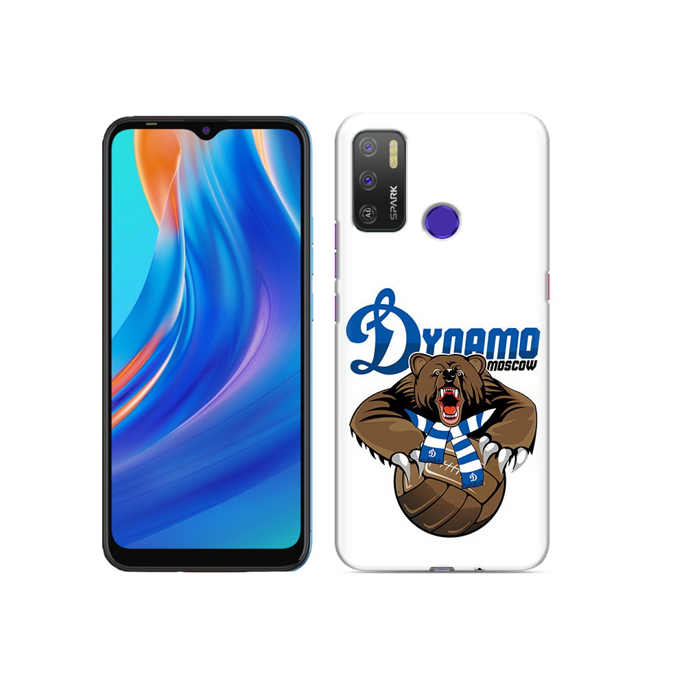 

Чехол MyPads Tocco для Tecno Spark 5 Air ФК Динамо медведь, Прозрачный, Tocco