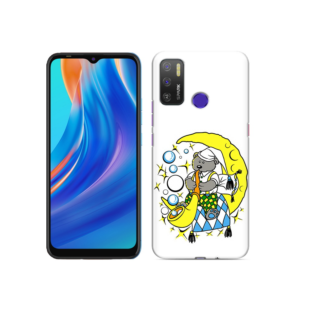 

Чехол MyPads Tocco для Tecno Spark 5 Air Сырная луна, Прозрачный, Tocco