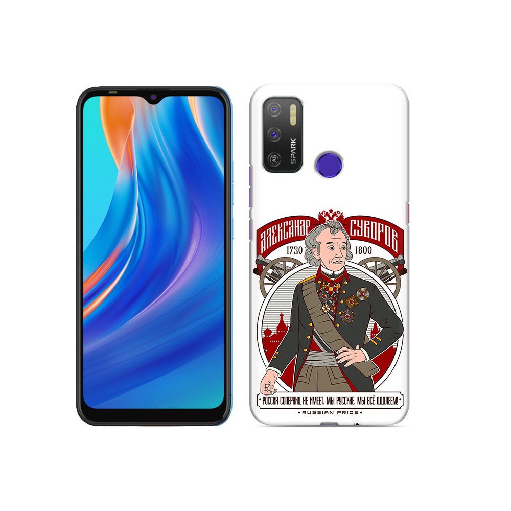 

Чехол MyPads Tocco для Tecno Spark 5 Air Суворов, Прозрачный, Tocco