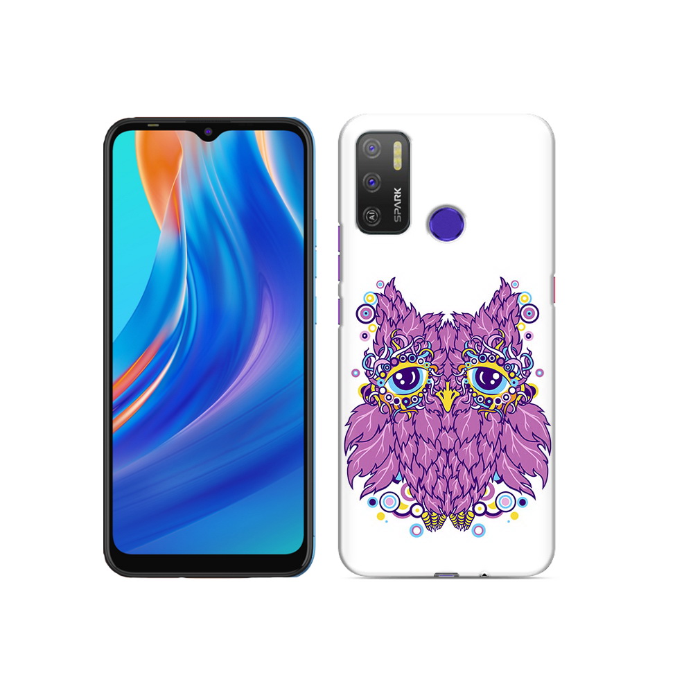

Чехол MyPads Tocco для Tecno Spark 5 Air Розовая сова, Прозрачный, Tocco