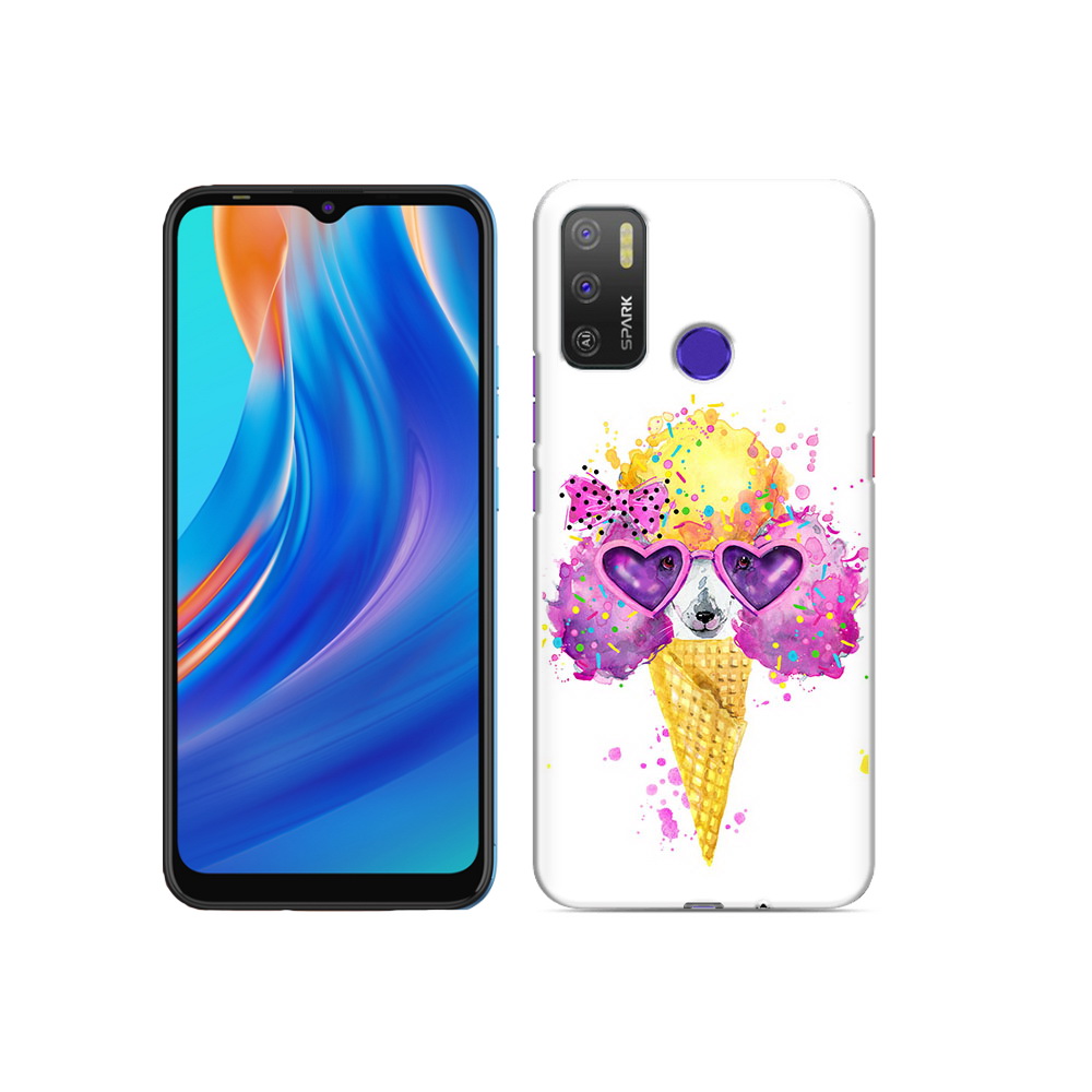 

Чехол MyPads Tocco для Tecno Spark 5 Air Рожок, Прозрачный, Tocco