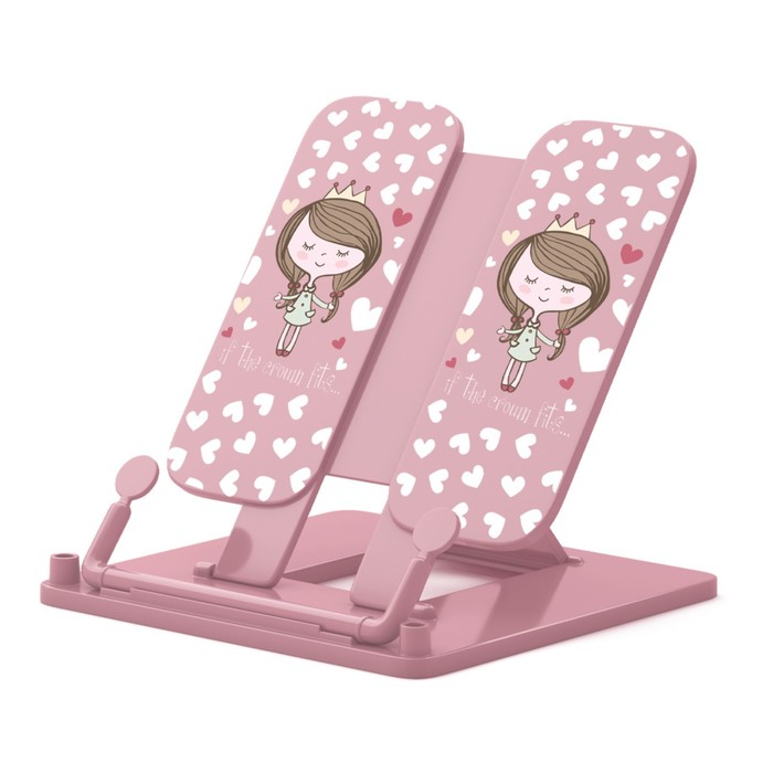 

ErichKrause Подставка для книг ErichKrause Pastel Princess, пластик, розовая, Розовый