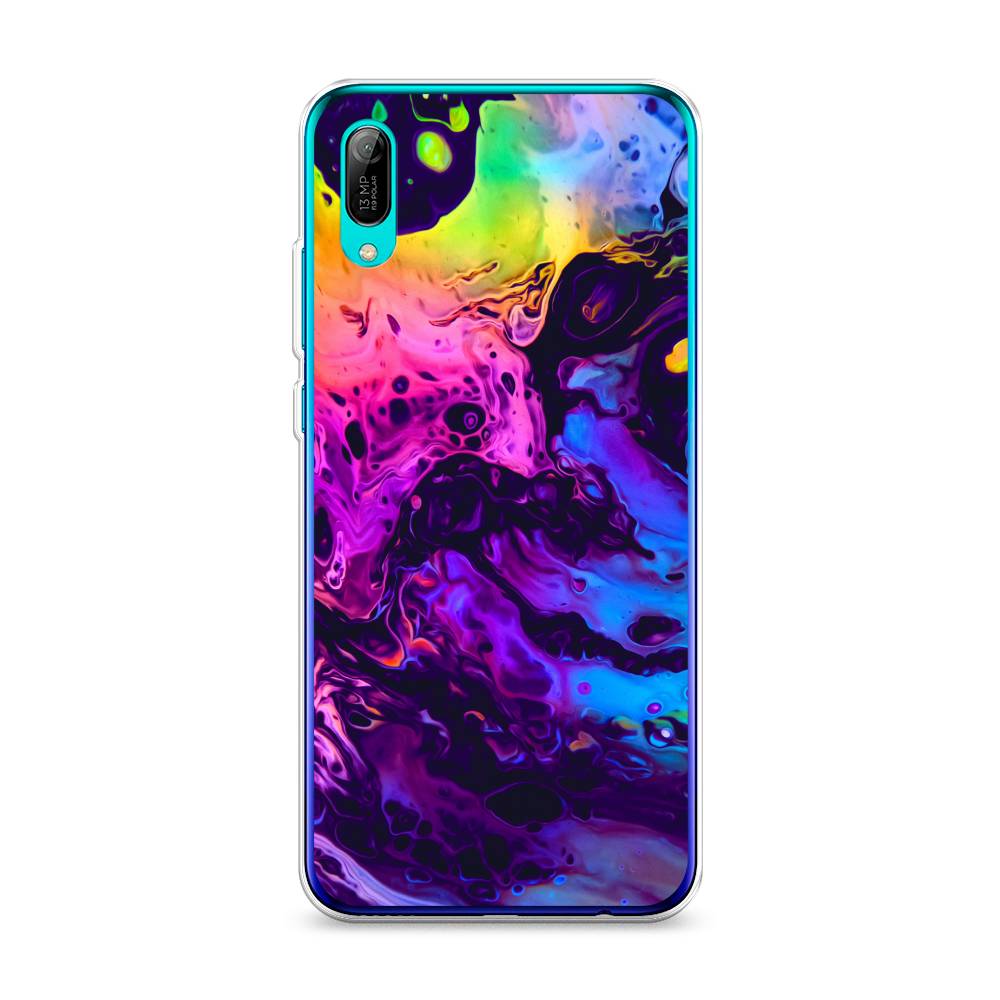 

Чехол Awog на Huawei Y6 Pro (Prime) 2019 "ACID fluid", Красный, 68150-3