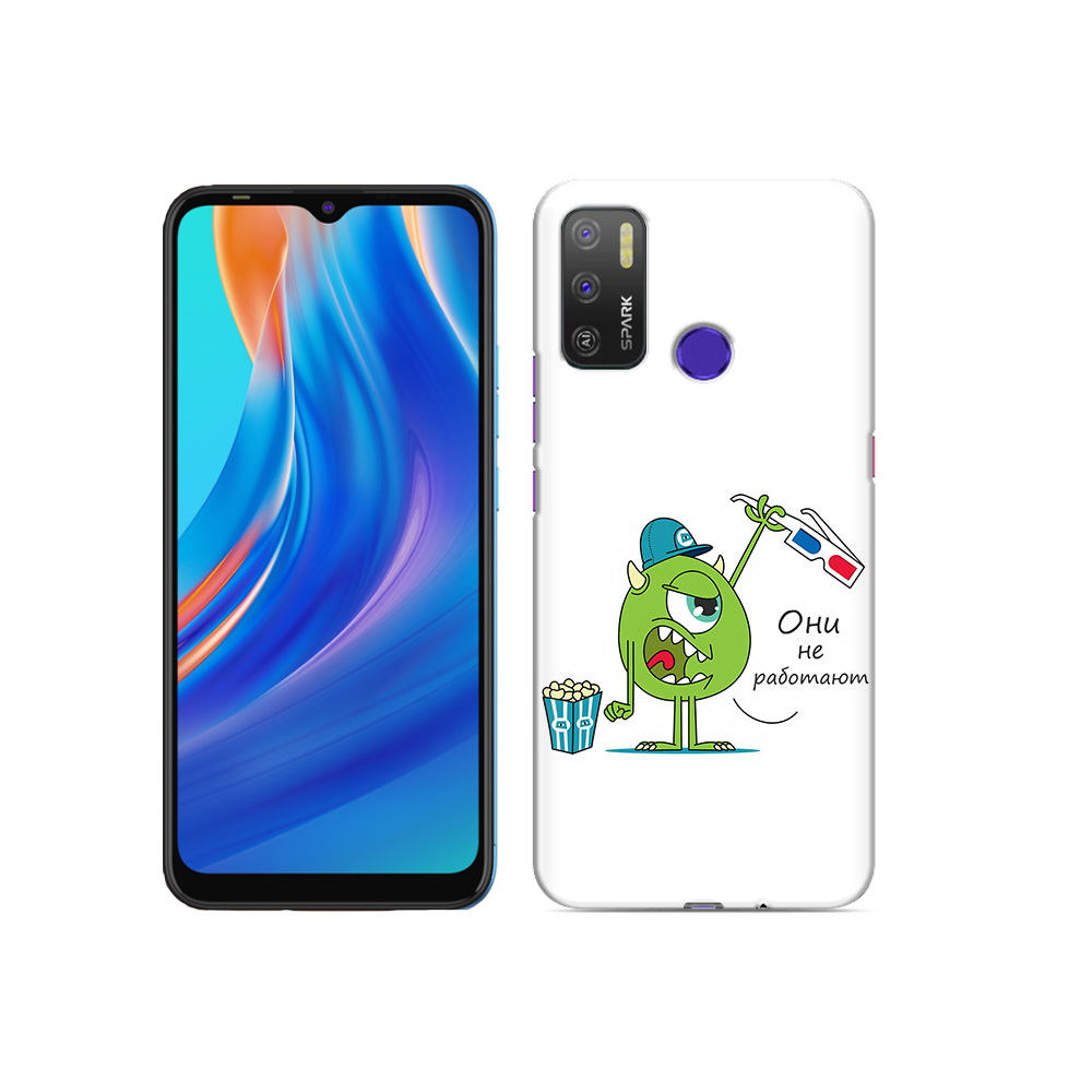 

Чехол MyPads Tocco для Tecno Spark 5 Air Очки не работают, Прозрачный, Tocco