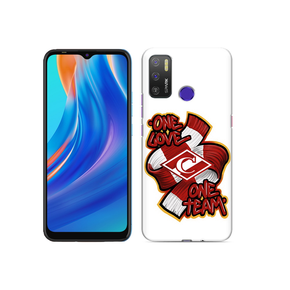 

Чехол MyPads Tocco для Tecno Spark 5 Air Одна любовь-Спартак, Прозрачный, Tocco