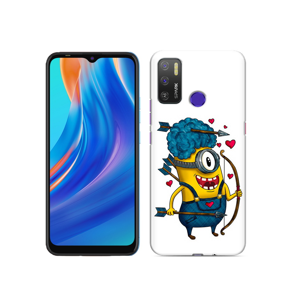 

Чехол MyPads Tocco для Tecno Spark 5 Air Миньон купидон, Прозрачный, Tocco