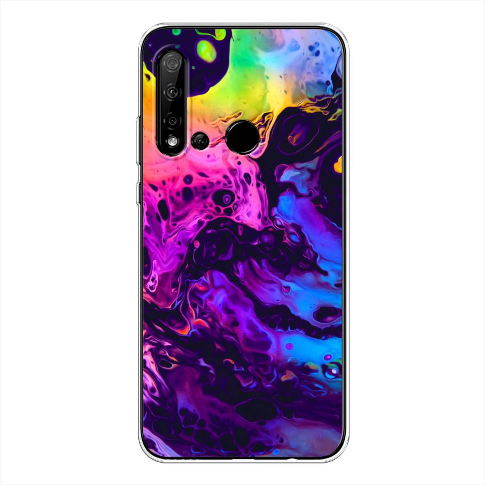 

Чехол Awog на Huawei P20 lite 2019 "ACID fluid", Красный, 69750-3